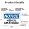 Signmission Medical Gas Storage OSHA Notice Sign, Aluminum, 10in W x 7in L, 2PK OS-2PACK-NS-A-710-L-14182 - alternate 6